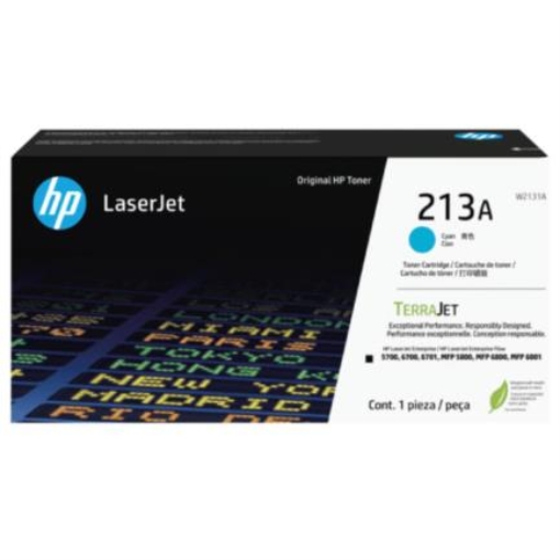 Imagen de Tóner HP Original LaserJet 213A Láser Rendimiento 3000 Páginas Color Cian