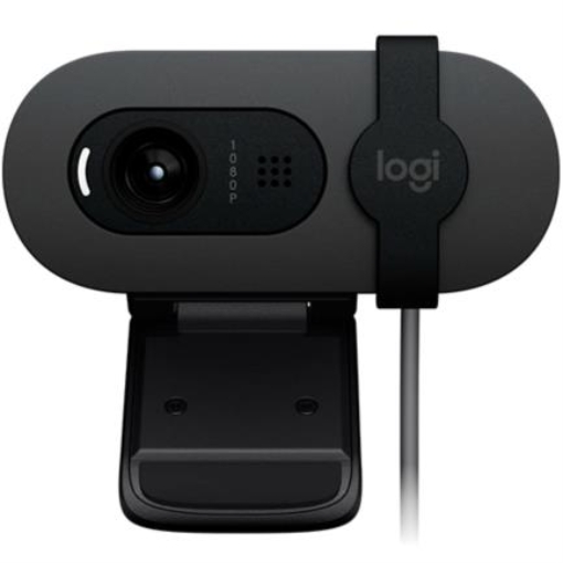 Imagen de Cámara Web Logitech Brio 100 RTL Full HD 1080p Micrófono Integrado Conectividad USB Color Grafito