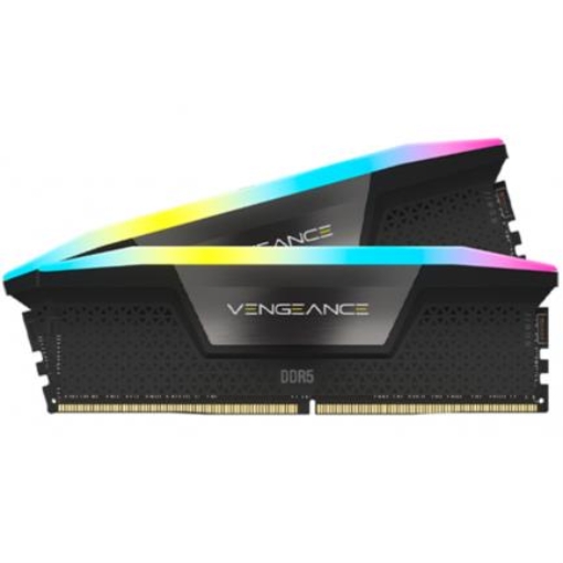 Imagen de Memoria RAM Corsair Vengeance RGB 64GB (2x32GB) DDR5 5200MHz DIMM RGB XMP Negro CL40
