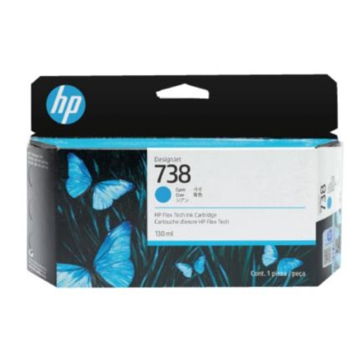 Imagen de Tinta HP DesignJet 738 130ml Color Cian