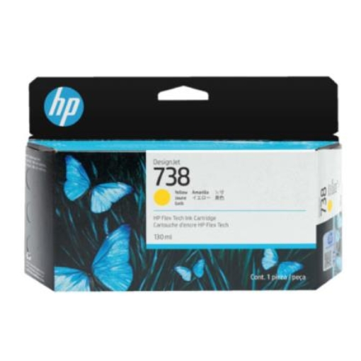 Imagen de Tinta HP DesignJet 738 130ml Color Amarillo