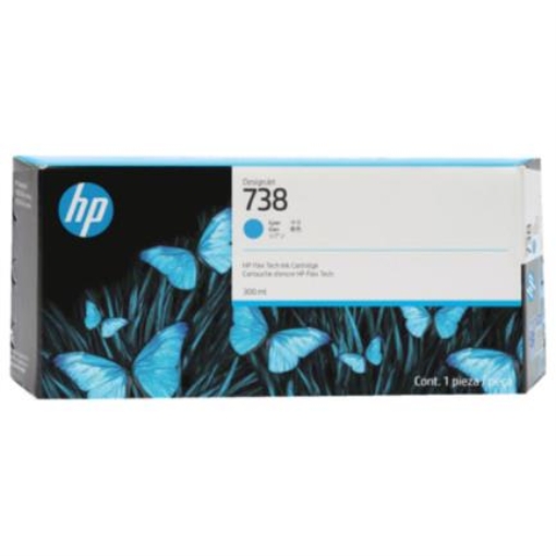 Imagen de Tinta HP DesignJet 738 300ml Color Cian