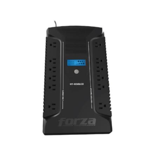 Imagen de UPS Forza Regulador HT-650LCD 650VA/390W 120V 12 Salidas NEMA 5-15R Onda Senoidal Simulada 50/60Hz Negro