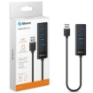 Imagen de Hub Steren USB 3.0 de 4 Puertos Cable 12.5cm Color Negro