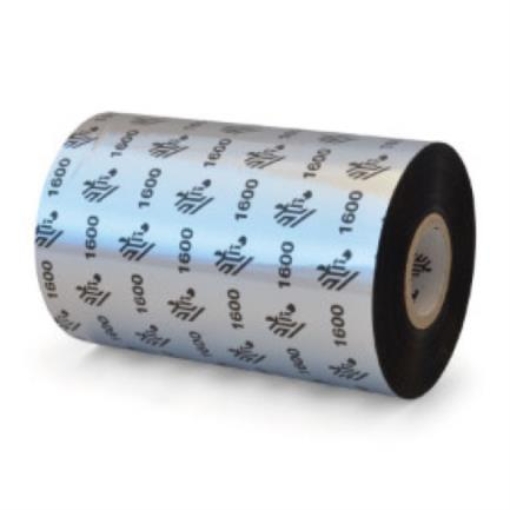Imagen de Cinta de Cera Zebra 110mm x 450m (433 Pulgadas x 1476 Pies) 1600ÂEconomico Nucleo de 25mm (1 Pulgada) 18/Caja