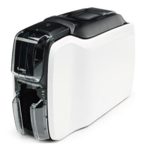 Imagen de Zebra Impresora de tarjetas ZC100 a una cara cable estadounidense USB y controlador de Windows