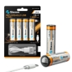 Imagen de 4 BATERIAS RECARGABLES STEREN USB LI-ION AA 1460