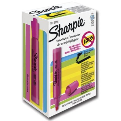 Imagen de Resaltador Sharpie Color Rosa C/12 Pzas