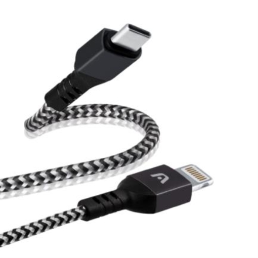 Imagen de Cable Argomtech Dura Form Tipo-C a Lightning Carga Rápida 1.8m Color Negro