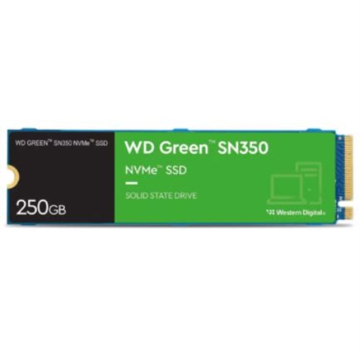 Imagen de Unidad De Estado Solido SSD Interno Western Digital Green SN350 250GB M.2 2280 PCIe 3.0 NVMe Lect 2400/1500 MBs para PC