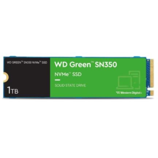 Imagen de Unidad De Estado Solido SSD Interno Western Digital Green SN350 1TB M.2 2280 PCIe 3.0 NVMe Lect 2400/1850 MBs para PC y
