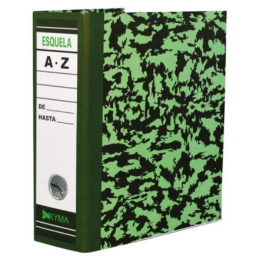 Imagen de Registrador Kyma Tamaño Esquela Color Verde Jaspeado