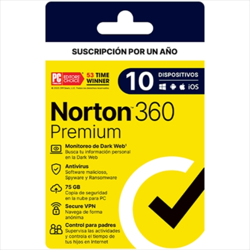 Imagen de Licencia Antivirus Norton 360 Premium 1 Año 10 Dispositivos 21443392