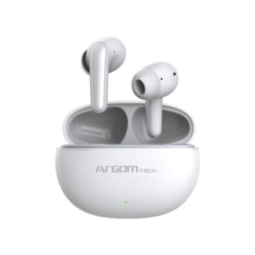 Imagen de Audifonos Argomtech Inalámbricos Skeipods E20 Control Táctil Resistente al Agua Color Blanco