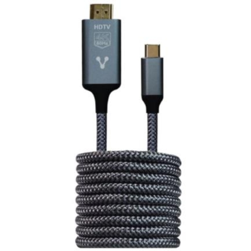 Imagen de Cable Convertidor Vorago CAB-310 Tipo C a HDMI 4k 1.8m Cobre/Aluminio Color Negro