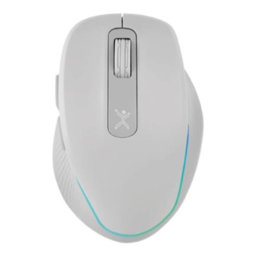 Imagen de RATON INALAMBRICO PERFECT CHOICE BLANCO RECARGABLE CON LUZ Y CLIC SILENCIOSO LUMIER PRO