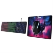 Imagen de Teclado Mouse y Mousepad Gamer XTech Hasha XTK-535S Iluminación RGB Conexión USB Full Size Color Negro