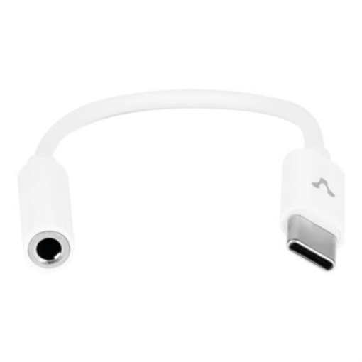 Imagen de Adaptador Vorago ADP-209 USB Tipo-C a 3.5mm Ligero Audio Stereo Color Blanco