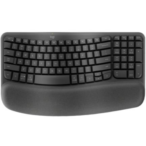 Imagen de Teclado Inalámbrico Logitech Wave Keys Alcance 10 m Color Grafito