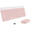 Imagen de Teclado y Mouse Logitech MK470 Inalámbrico Nano Receptor USB Color Rosa