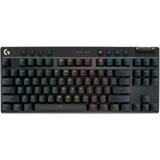 Imagen de Teclado Logitech Pro X TKL Inalámbrico Iluminación RGB Recargable USB-A a USB-C Color Negro