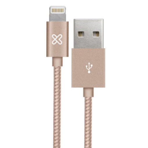 Imagen de Cable USB Klip Xtreme KAC-010RG Compatible iPhone  iPad  iPod 1 metro de largo Color Oro Rosa