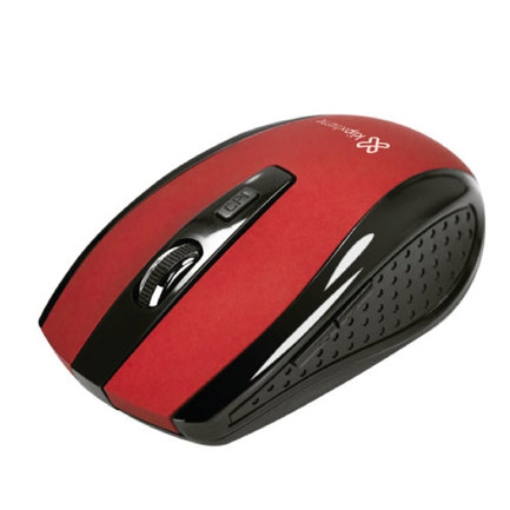 Imagen de Mouse inalambrico Klip Xtreme ergonomico Klever KMW-340RD 6 botones Conexion USB 2.4 GHz 1000/1200/1600 DPI Color Rojo