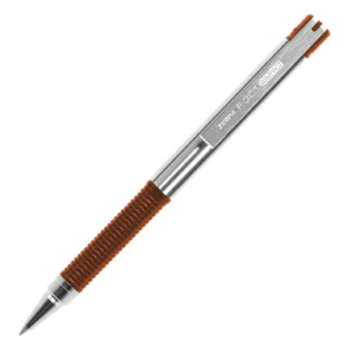 Imagen de Boligrafo F-301 compac grip naranja punto fino tinta negra cuerpo de Acero inoxidable caja c/12