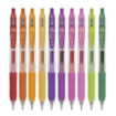 Imagen de Boligrafo Zebra Sarasa Clip rollerball retractil punto mediano 0.7 tinta gel colores urtidos spring caja c/10