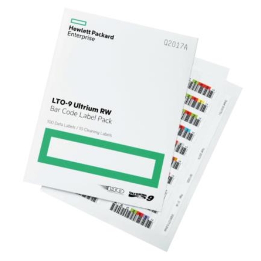Imagen de Paquete de etiquetas de codigo de barras HPE LTO-9 Ultrium RW