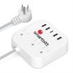 Imagen de Supresor de Picos Smartbitt SBSS-B3-5U 3 Contactos y 5 puertos usb