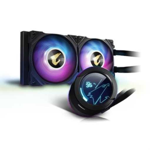 Imagen de Enfriamiento Liquido para CPU Gigabyte Aorus Waterforce X 240mm RGB 2.0 Display LCD Compatible S 1200 1700 AM4 AM5 sTR4