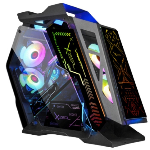 Imagen de Gabinete Gamer Micro Tower Xzeal IR02 M-ATX Panel Izq. Vidrio  Panel Der. Vidrio  Metal 1xUSB1.0  1xUSD3.0  3.5 mm  4 ARGB Fans  1 HUB Negro con RGB