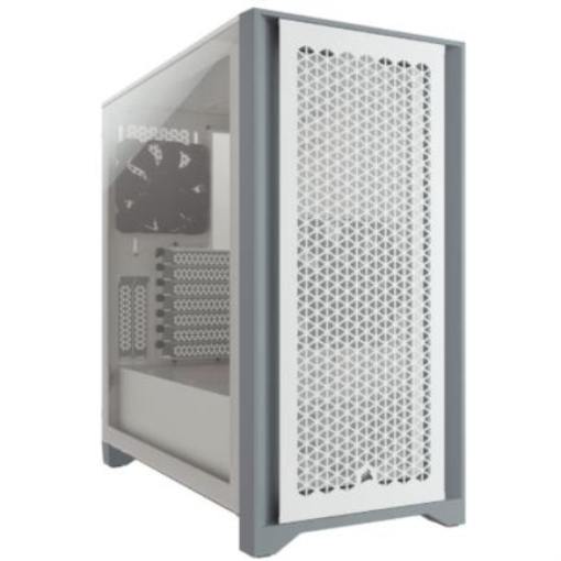 Imagen de Gabinete Gamer Corsair 4000D AirFlow Media Torre ATX mATX ITX Cristal Templado 2xFan Blanco Sin Fuente