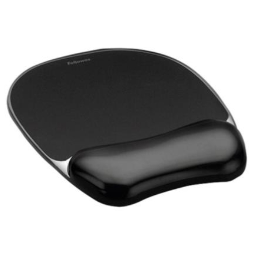 Imagen de Mouse Pad Fellowes con Reposamuñecas de Gel Crystal Color Negro