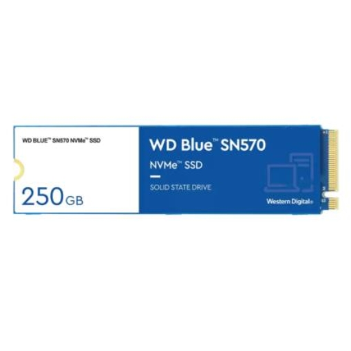 Imagen de Unidad De Estado Solido SSD Interno Western Digital Blue SN570 250GB M.2 2280 PCIe 3.0 NVMe Lect 3300/1200 MB/s