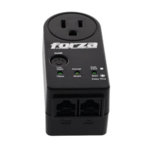 Imagen de Protector de Voltajr Forza FVP-1201N 900J/1800W  Capacidad de Protección y Temporizador Giro de 350° Negro