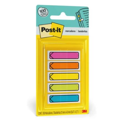 Imagen de Banderitas 3M Post-it 684-ARR2 Flecha Neón 12mmx43mm 5 Blocks C/20 Banderitas