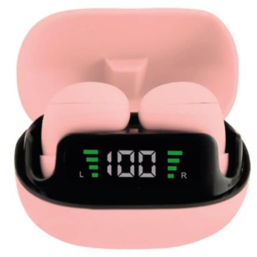 Imagen de Audífonos Inalámbricos Perfect Choice TWS Mini Tiny Beats con Indicador de Carga Color Rosa