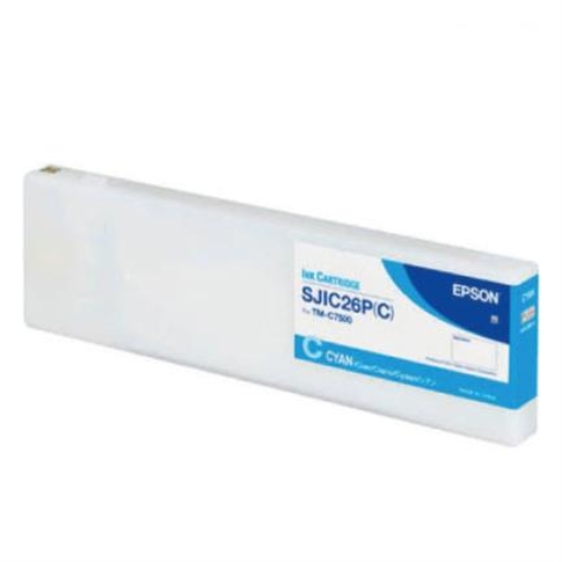 Imagen de Cartucho Epson SJIC26P para TM-C7500 Color Cian