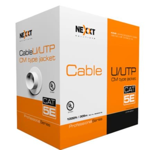 Imagen de Cable Nexxt Solutions Professional Cat5e UTP 4P 24AWG CM 305m Azul