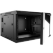 Imagen de Gabinete de Pared Nexxt Solutions NPC-P12U66B Abitable Ensamblado 12U 600x550mm 2 Ranuras para Ventilador Negro