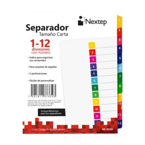 Imagen de Separador Nextep Economico 12 Divisiones con Numero