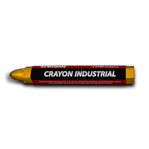 Imagen de Crayón de Cera Industrial  Dixon Amarillo Caja con 10 Piezas