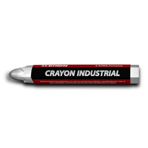 Imagen de Crayón de Cera Industrial  Dixon Blanco Caja con 10 Piezas