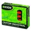 Imagen de Crayón de Cera Industrial  Dixon Verde Caja con 10 Piezas