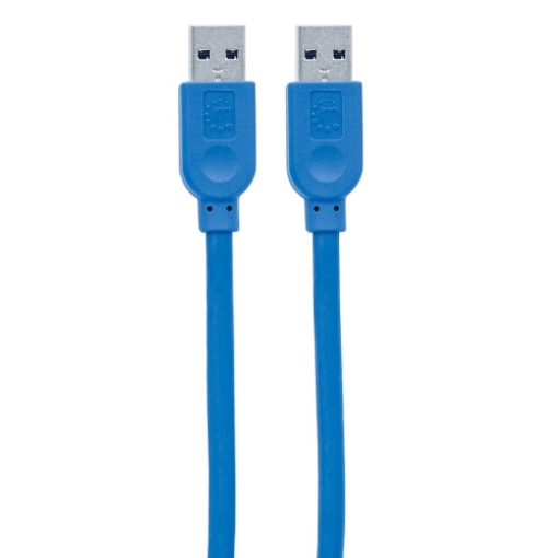 Imagen de Cable USB MANHATTAN V3.2 A-A  1.8M Azul 5 Gbps