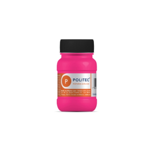Imagen de Pintura Acrilica Politec Magenta fluorescente 100ml. No 807 Caja c/6 piezas