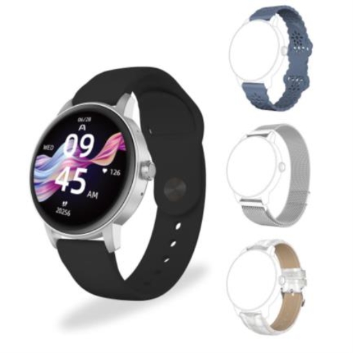Imagen de Smart Watch Argomtech Skeiwatch C30 Pantalla IPS 1.30" Resolución 320x320p Bluetooth 220 mAh Color Plata