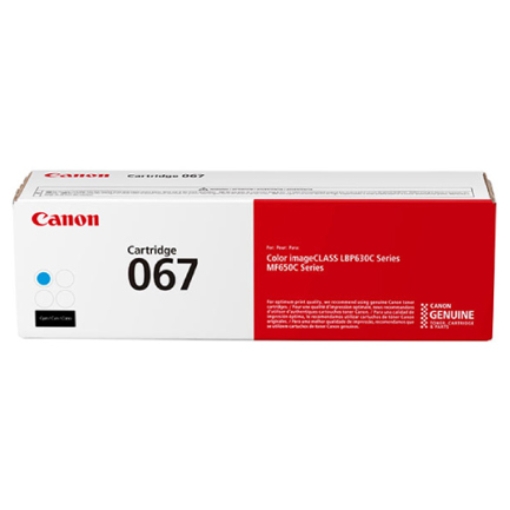Imagen de Cartucho de Toner Canon 067 Rendimiento 1250 Páginas Cian